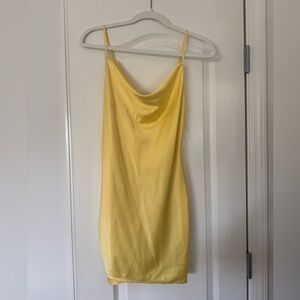 Majorelle yellow slip dress